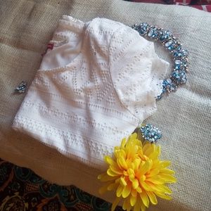 Bongo White sheath dress with texture